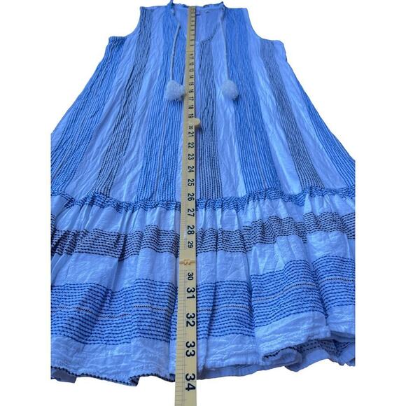 I.M.A Luxury Collection Blue White Striped Tassel Ruffle Dress - Size XS - Picture 6 of 8